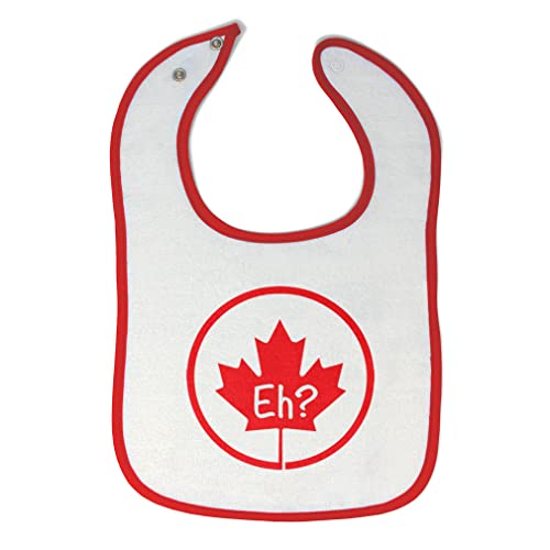 Toddler & Baby Bibs Burp Cloths Flag Red Canada Leave Eh Canadian Cotton Baby Items for Baby Girl & Boy White Red Design Only