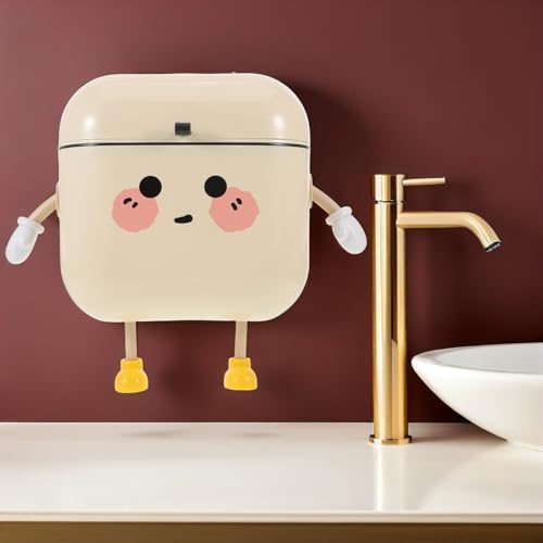 Caneca de Basura de Pared con Tapa 9 L Plástico Impermeable miniatura 6