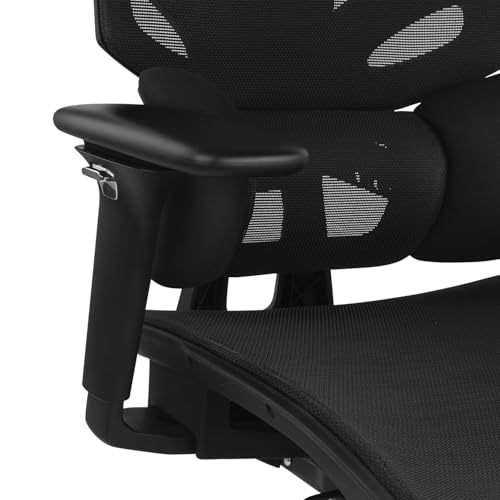 DRAIR400 - Sedia da gioco professionale, rete di alta qualità e polimeri rinforzati, braccioli imbottiti regolabili 4D, pistone classe 4, girevole, inclinabile, regolabile, nero. - Sedia gaming - Immagine 6