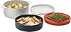 Joseph Joseph M-Cuisine Microwave 4-Piece Stackable Cooking Set, 2 liter cooking pot, steamer, griddle and lid, Orange/Beige #2