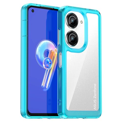 Funda para ASUS ZenFone 9,Teclas Flexibles,Carcasa Transparente,Huella Dactilar,protección Integral de 360 Grados,La Carcasa del teléfono es Compatible con ASUS ZenFone 9
