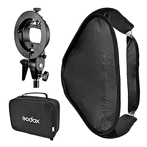 GODOX Softbox with S Type Bracket Bowens S Mount Holder Foldable Mini Size 8080cm Soft Box Kit for Flash Camera Studio Photography