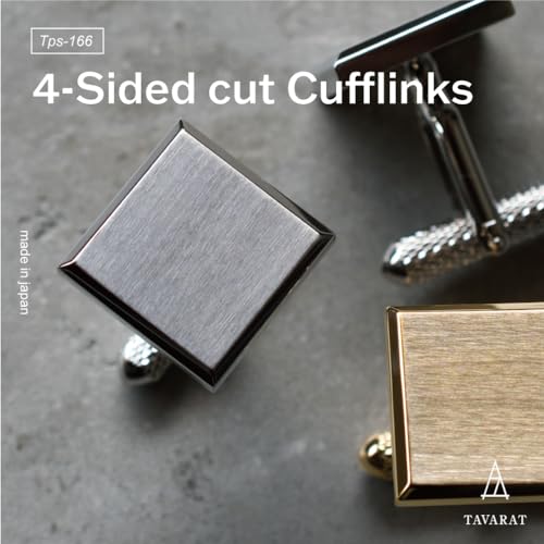 [TAVARAT] Cufflinks for Men cuff links mens Black Silver Light Gold Tps-1662