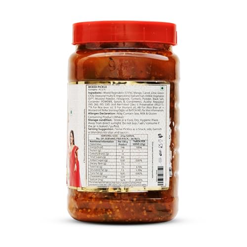 Image of 9AM Super Gold Mixed Pickle 900g - Spicy & Tangy Blend of Traditional Indian Pickles (Pack of 2)