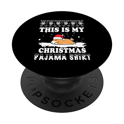 Shiba Inu Dog This Is My Christmas Pajama Ugly Sweater Xmas PopSockets Swappable PopGrip