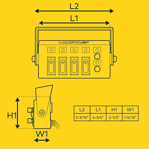 Swbx42 12V Rocker Switch Box [4 X 15A On/Off] [2 X 5A Momentary] [70 Amp Max.] [Backlit Led] 12 Volt Dc Spst Rocker Toggle Switch Panel Box For Auto Automotive Lights Car Marine Boat Truck #TOP6