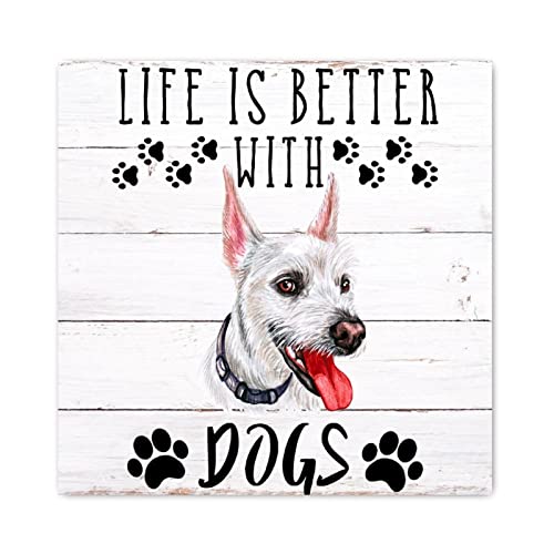 Plaque en bois avec chien pour sublimer la deco murale de la chambre