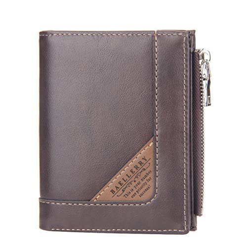 BAELLERRY Carteira Masculina Slim Premium Vertical com Porta Moedas e Zíper