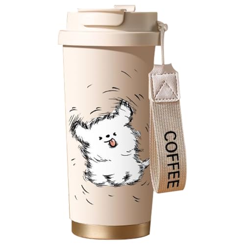 Botella De Agua Con Pajita | 500 Ml Acero Inoxidable Térmico Para Té,Reutilizable Para Hidratación En Gimnasio Deporte Escuela Senderismo Construcción