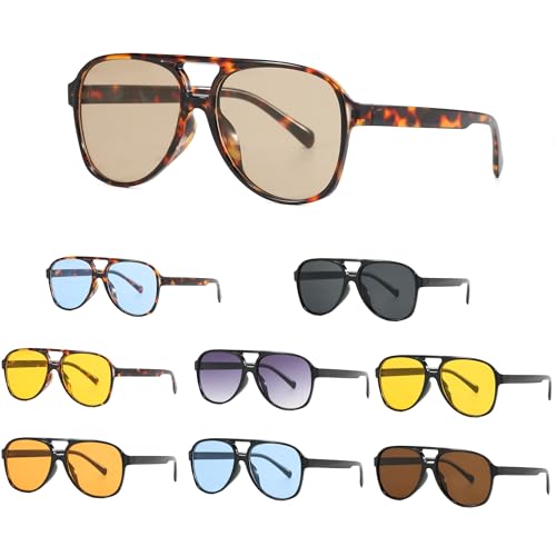 ENSARJOE 9-Pack Wholesale Retro Aviator Sunglasses...
