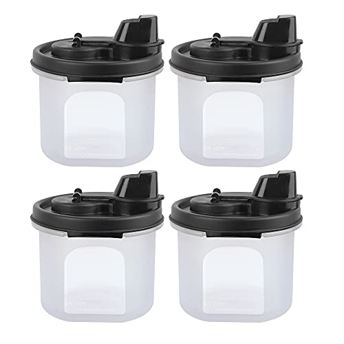 Image of Cutting EDGE 285 ML Smart Slim Oil Dispenser Airtight Black (Set of 4) | BPA free food grade plastic material, recommended for storing oil, vinegar, Water, sauces, juice, kitchen Storage