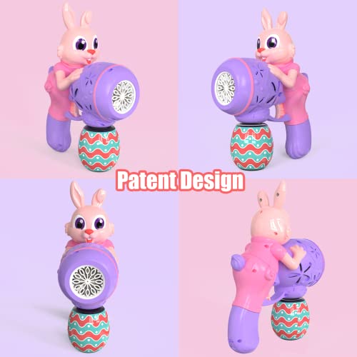 Bunny Bubble Gun Bubble Machine For Little Girls, Toddlers Girls Toys Pink Automatic Bubble Blower Birthday Gifts, Bubbles Outdoor Toys For Kids Age 3-5 4-8, Bubbles Maker With 5 Packs Bubbles Refill #TOP2