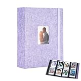 Sunny Glow チェキ アルバム ケース チェキファイル ホルダー チェキ帳 フォトアルバム ポラロイドカメラ 大容量 おしゃれ 写真収納 (パープル)
