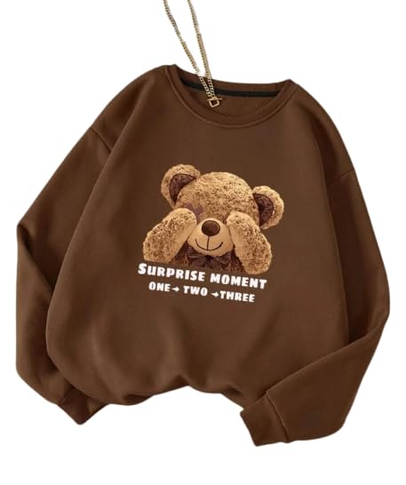 Surprise Moment Women Stylish Hoodie for Women (Brown)-picture-27
