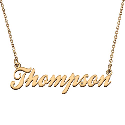 HUAN XUN Custom Personal Pendant Name Necklace Personalized My Best Friendship Gifts for Her Thompson