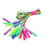 Toyvian Springseil für Kinder, Kunststoff, verstellbar, mit kleinem, ergonomischem Griff, leichtes Fitnessgerät für drinnen und draußen, für Jungen, Mädchen, Studenten (zufällige Farbauswahl), 10