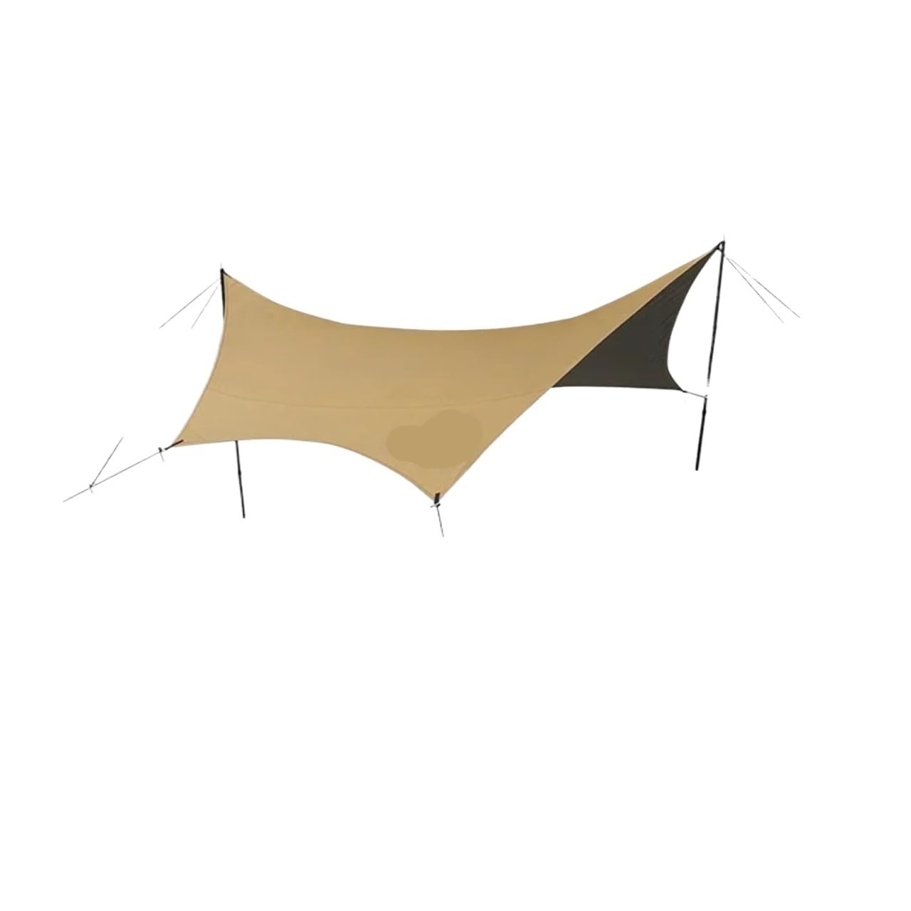 Camping Canopy 210D Titanium Black Butterfly Shade Tent Sun Shelter For Outdoor Travel Awning Waterproof Tarp(Brown,4.5x5.5)