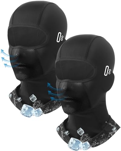 Image of Balaclava Face Mask with Glasses Holes for Men Women Summer Cooling Shiesty Mask Sun UV Protection for Motorcycle Work Ski