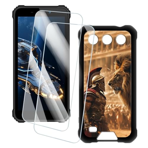 OAGELIM 2�Z�b�g �X�N���[���v���e�N�^�[ + �P�[�X Oukitel G3 (6 �C���`) �Ƃ̌݊������� �A�[�e�B�X�e�B�b�N�J�X�^���v�����g�J�o�[�Ƌ����K���X�t�B���� �X�N���b�`�h�~ (��m)