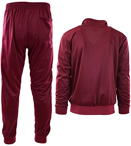 Choiceapparel Mens Athletic 2 Piece Tracksuit Set (Xl, 888-Burgundy) #TOP4