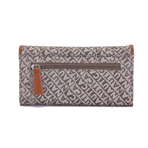 Image of Nautica Women's Perfect Carry-All Money Manager RFID Blocking Wallet Organizer, Brown