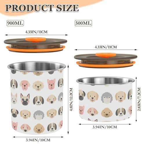 Envase para café de acero inoxidable 900 ml Domiking miniatura 2