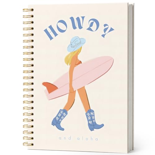 Carnet à spirales ligné Howdy Surfs Up Girl pour ne plus perdre vos idées au bureau et à l'école