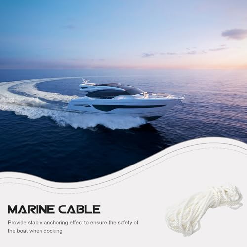 FOYTOKI White 12mm Nylon Yacht Rope 30m Marine Mooring Rope Dock Line for Boat Anchoring and Docking - Thumbnail 3