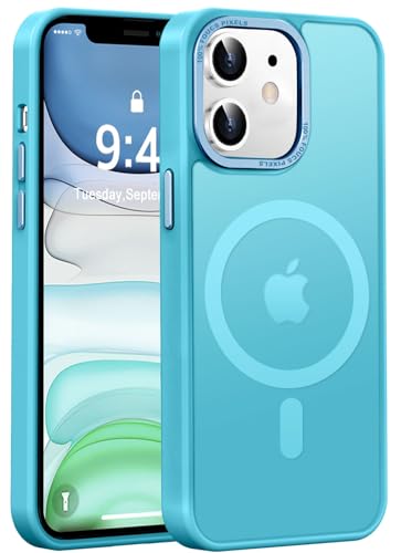 Newfuture Designed for iPhone 11 Case with Strong Magnetic [13 FT Military Drop Protection] [Compatible with Magsafe] Slim Translucent Matte Shockproof with Anti-Fingerprint Phone Case, Lake Blue