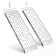 FACHNUO Stabile Aluminium-Rampen 100x30 cm | Laderampe, 680 kg Tragfähigkeit, rutschfest für Schuppen/Rasenmäher | Für Schneefräsen, Motorräder, Crossbikes & ATVs | 2er-Set, Silber