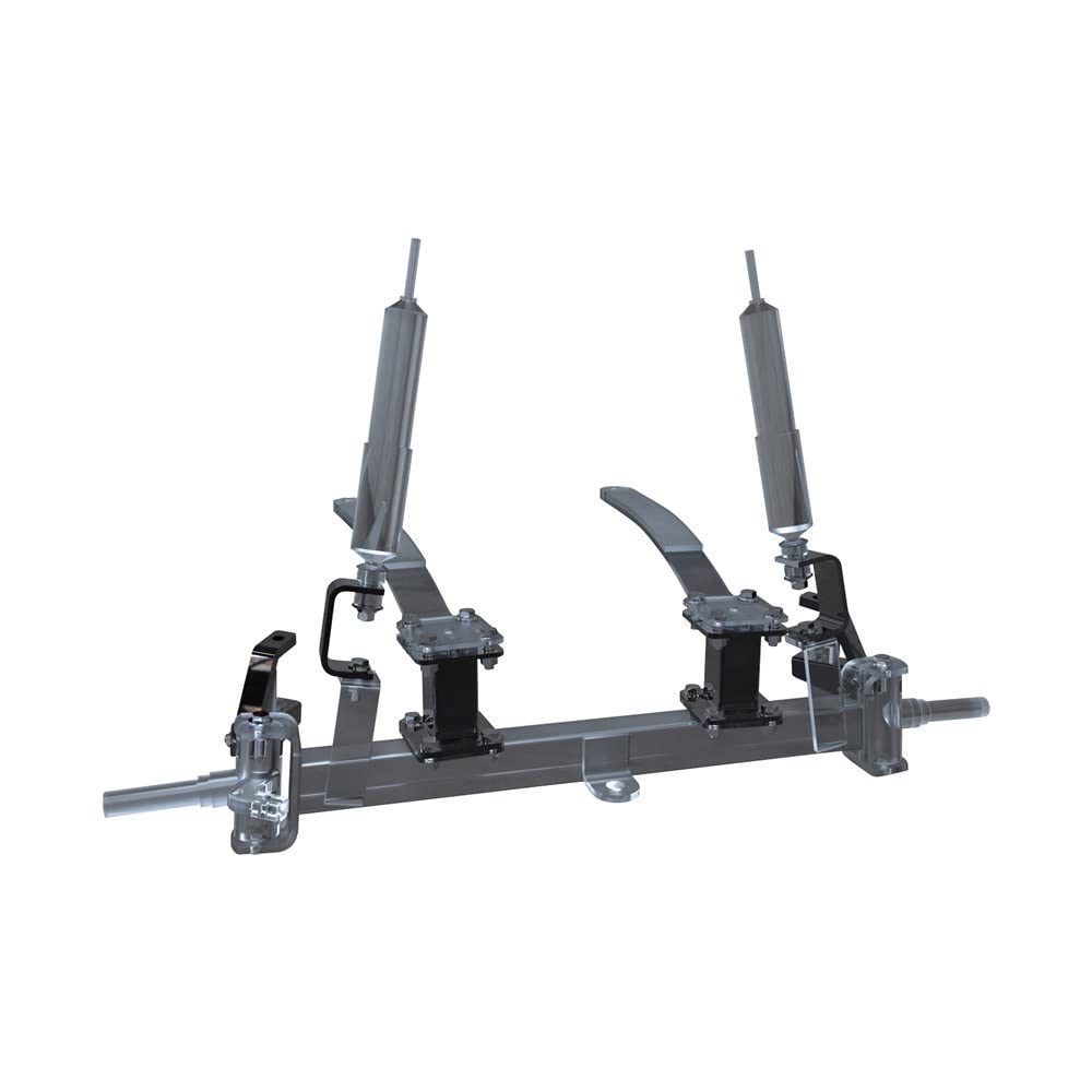 4-Inch Block Lift Kit For 1975-1993 EZGO Marathon Electric Golf Cart - Alloy Steel, Powder Coated Black