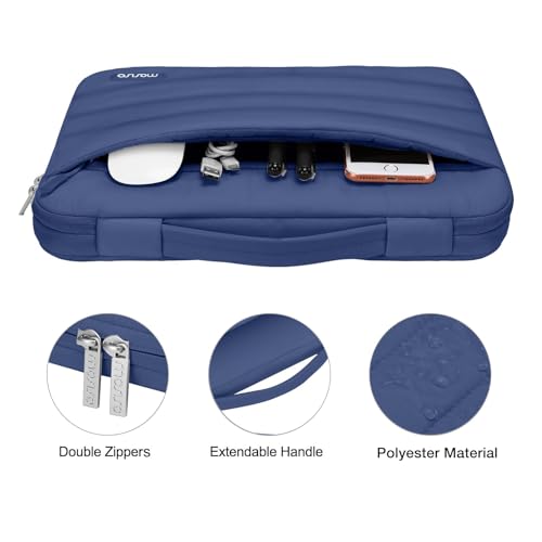 Image of MOSISO Compatible with MacBook Air 15 inch Case M5 2026 M4 M3 M2 2025-2023 | A3448 A3241 A3114 A2941, Protective Hard Shell Case&Puffy Sleeve Bag&Keyboard Skin&Webcam Cover&Screen Film, Midnight Blue