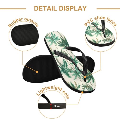 Burbuja Tropical Palm Trees Flip Flops for Women Men, Soft Thong Sandals Rubber Slippers for Pool Beach Essentials3