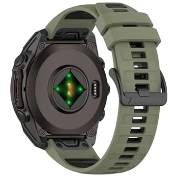 HAOZHI 26mm Pulseira Compatível para Garmin Fenix 8 51mm,Fenix 7X 6X Pro 5X Puls 3,Epix Pro,Instinct 2X,Bracelete Correia para Tactix 7 DELTA,Enduro 3 2,Quaitx 3,Descent Mk3 Mk3i 51mm,Mk2,Mk2i (Verde Exército Preto)