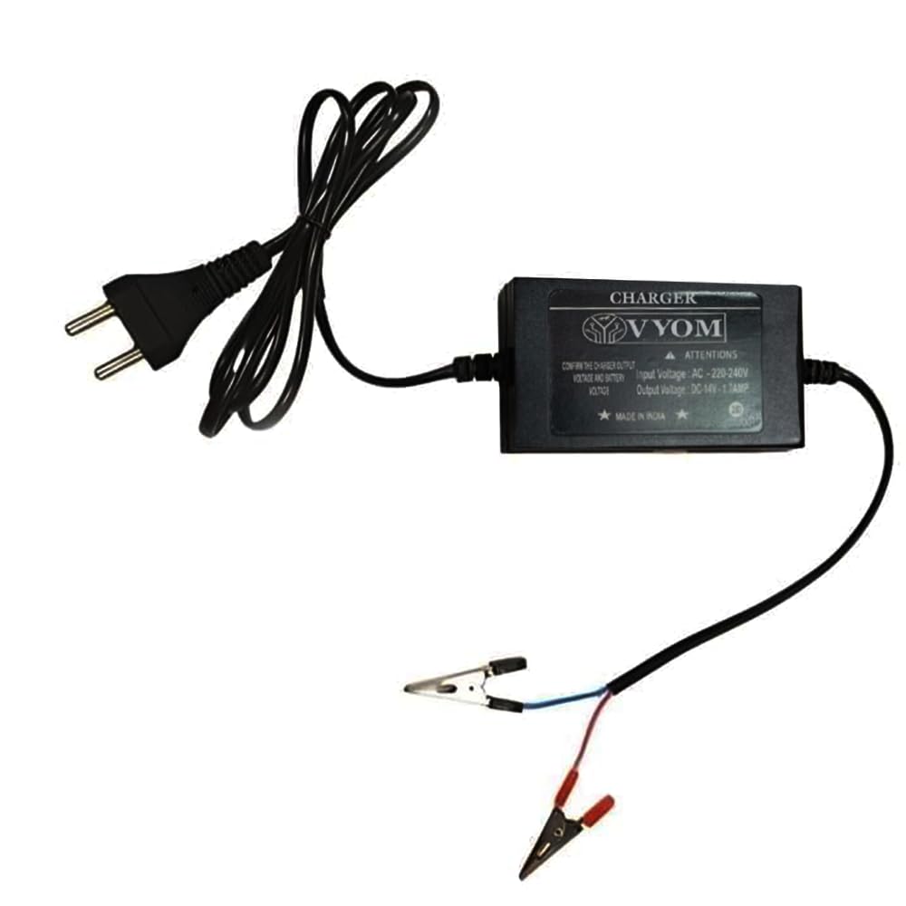12V DC Battery Charger 14V 2A SMPS Power Supply with Alligator Clips | Smart Fast Charging for Car, Bike, UPS, Inverter, CCTV Camera, LED Strip, DIY Electronics-image-23