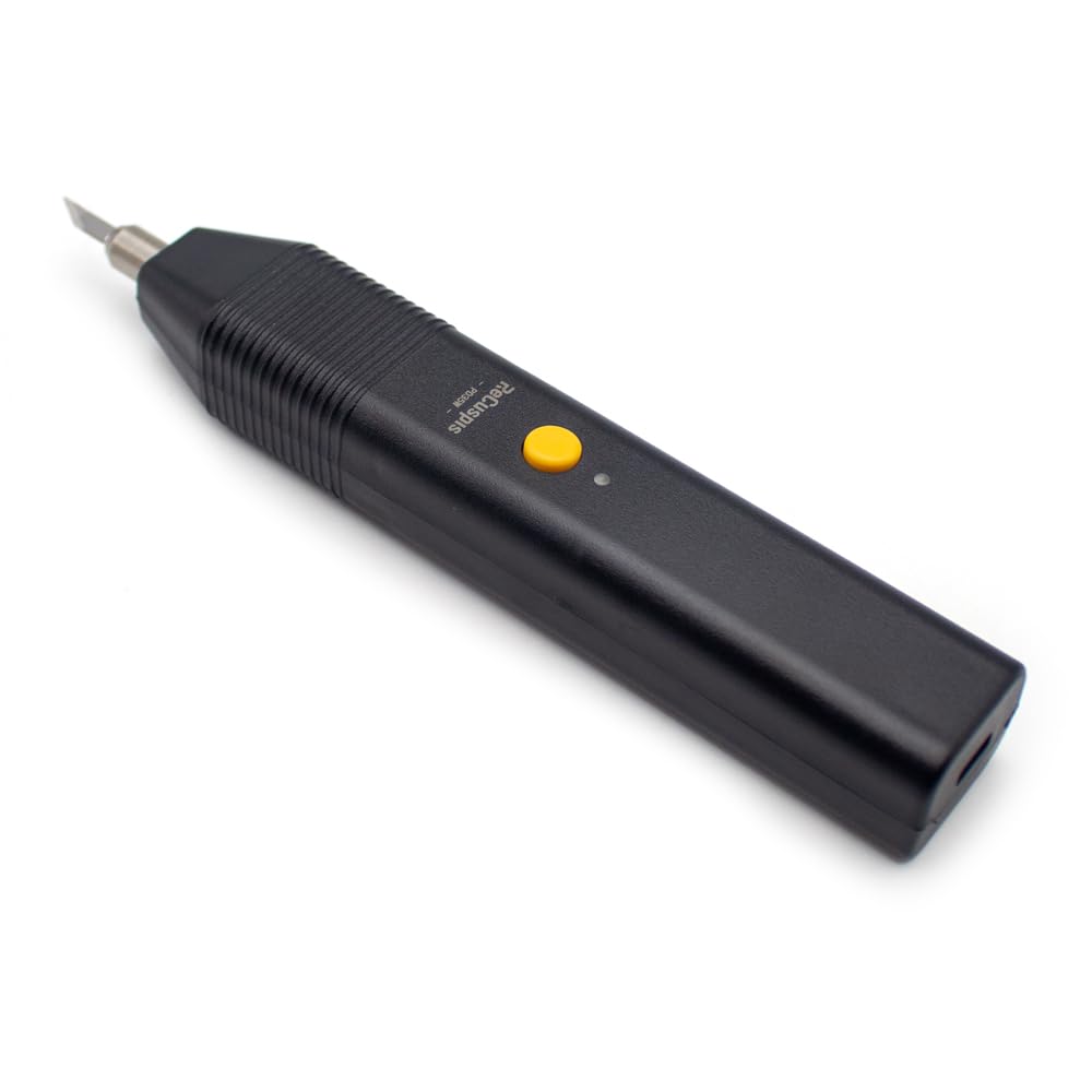 Cuchillo de Corte Ultrasónico, con 5 Cuchillas y Cargador Rápido PD, Cortador Manual Premium para Impresiones 3D/Madera/Plástico/PCB