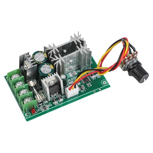 FUANA Contrôleur de vitesse de moteur 20 A DC 10-60 V RC HHO Régulateur linéaire avec bouton de potentiomètre, 1200 W, bornier de clôture