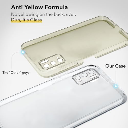 Image of Jkobi Lifetime Anti-Yellow Clear Back Cover Case for Xiaomi Mi Redmi Note 10T 5G | Note 10 5G (Sleek Hard Crystal | Shockproof and Camera Protection)