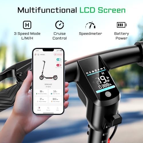 Image of SISIGAD Electric Scooter Adults,8.5 inch /10 inch /12 inch Tires,Peak 500W Motor,Top Speed 19 /20 /25Mph,19 /20 /25 Miles Long Range,Folding E-Scooter with Double Braking System, Smart Control
