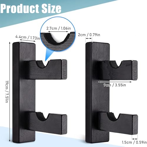ERMMZHZW Pool-Stick-Halter, Wandhalterung, Pool-Stick-Rack, Billard-Queue-Racks, zeigt horizontal zwei Billardqueues an der Wand, geeignet für die Organisation von Billardtisch-Zubehör und Ausrüstung