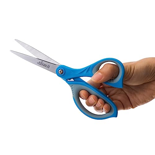 LIVINGO Scissors for School - Sharp Pointed Tip All Purpose Scissors Students Teachers Crafts Middle High School College Office Home, Right & Left Handed Scissors, Blue, Green, Purple, 3 Pack, 7 Inch 4 41k4PtFjuWL