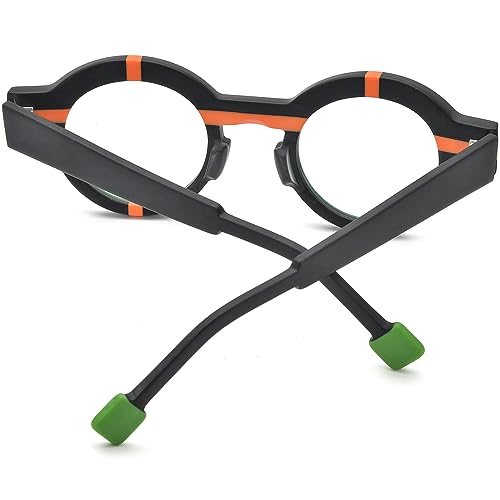 Image of HEPIDEM Multicolor Acetate Glasses Frame Women,Oversize Round Optical Eyeglasses