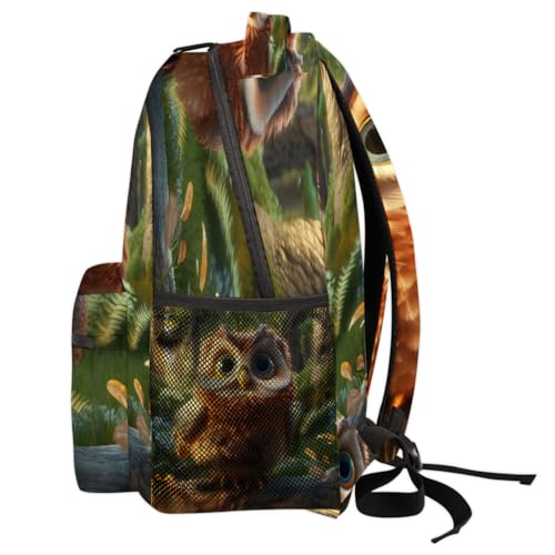 Sac à dos hibou grand format pour ordinateur et école