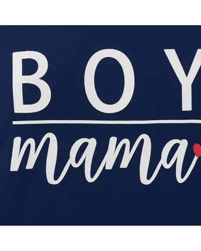 Image of Boy Mama Matching Mommy and Me Outfits Mom Daughter Shirts Mothers Day Outfits Mama Mini Clothing
