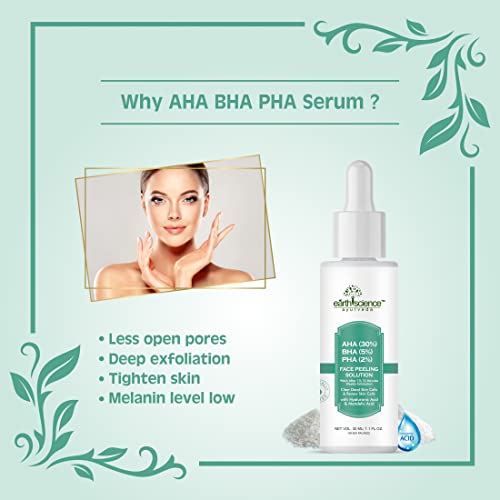 Image of AHA 30% BHA 5% PHA 2% Face Peeling Solution Exfoliating Serum for skin glow, Paraben Free, AHA BHA Peeling Solution for Men & Women Pack of 1