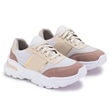 Tênis GuGi Feminino Casual Fiorella Sola Alta Macia Esportivo 622-GG (Off White,39)