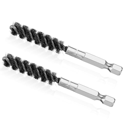 Bremorou 2 Pcs Golf Clubs Head Hosel Brush Golf Brush and Groove Cleaner Golfs Club Cleaning Brush Wire Brush for Drill Golfs Shaft Ferrules Hex Shank Handle Electric Stainless Steel Attachments