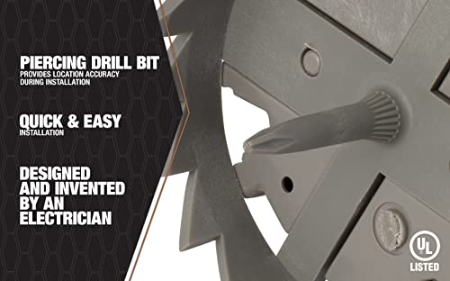 Image of Southwire -MSBST250 Fixture and Ceiling Electrical Box Smart Box Shark Tooth with Hole Saw