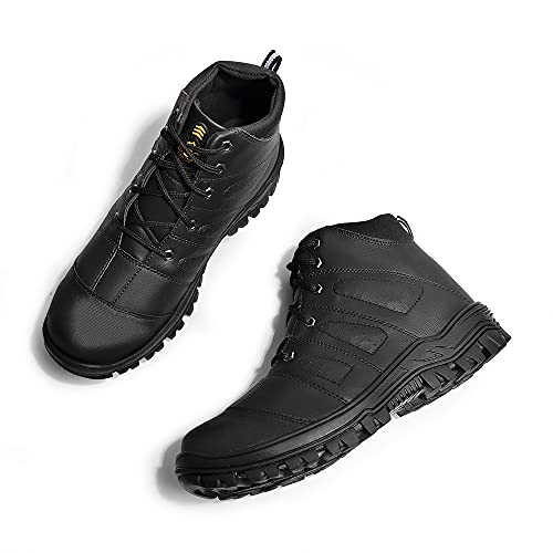 Kit Bota Masculina Para Trilhas Biqueira Impermeável Com 3 Pares Meias + Relógio e Chinelo (44, Pret