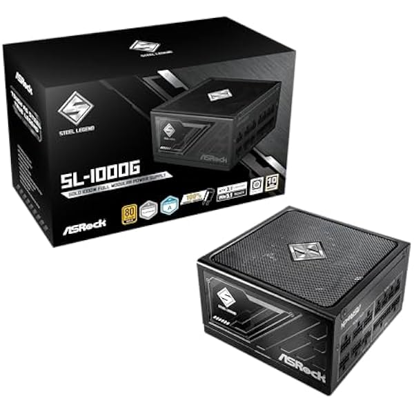 ASRock Steel Legend SL-1000G, zasilacz ATX 1000 W, certyfikat 80+, kolor czarny